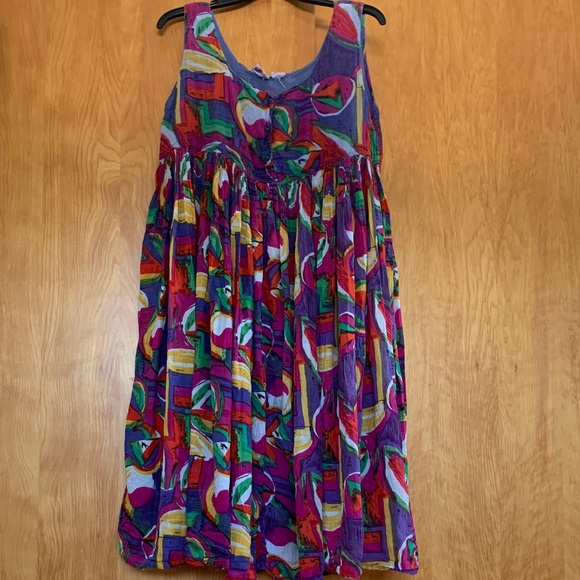 Sita Dresses & Skirts - Sita 100% Cotton Bohemian Festival Babydoll Colorful hippie Dress made in Nepal